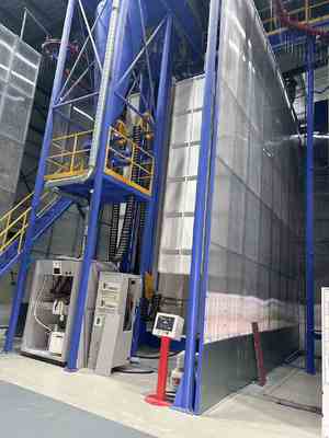 Rinsing System Full-Automatic Vertical Powder Coating Line for Aluminum Profiles
