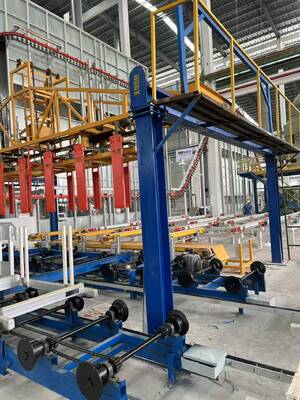 Vertical Powder Coating Line with Technical Description Covering Loading Pretreatment Drying Coating Curing and Unloading