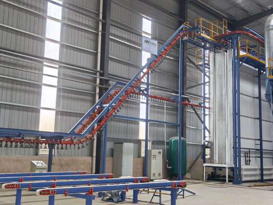 Pre-treatment Free Chrome Rinsing Vertical Powder Coating Line for Aluminium Profiles
