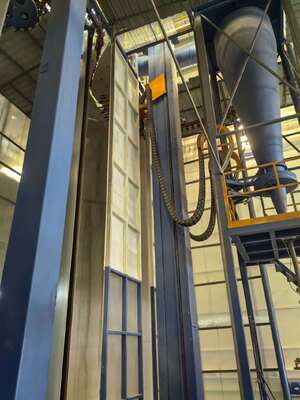 Exhausting System Powder Coating Aluminum Profiles Vertical Powder Coating Line