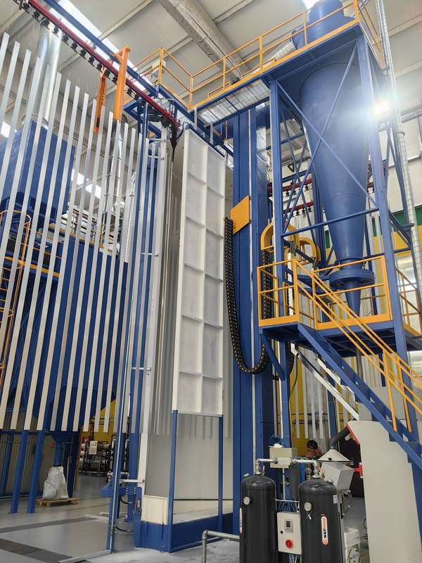 Vertical Powder Coating Line for Aluminum Profiles - Automatic Adjustable Speed