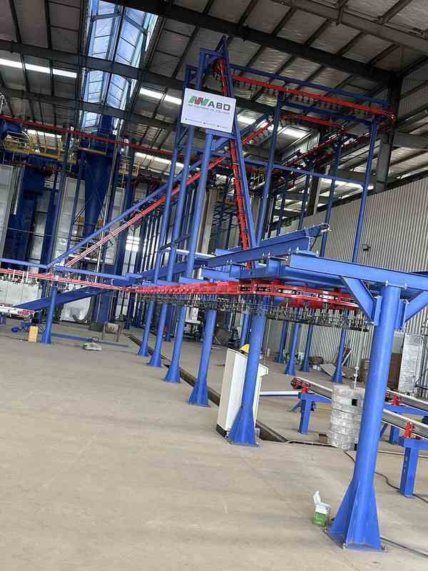 Full-Automatic Pre-treatment  Flexible Control System Vertical Powder Coating Line for Aluminum Profiles