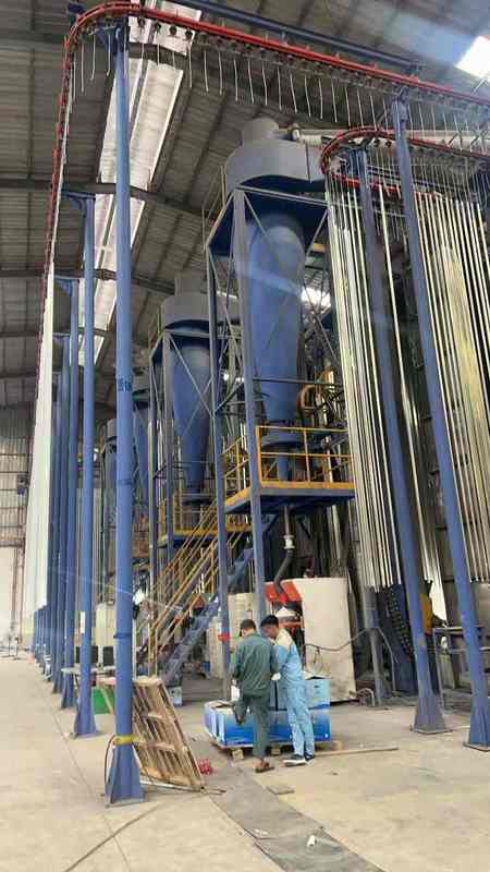 Big Cyclone Powder Recycle System Customized Every Month Capacity for Customers  Vertical Powder Coating Line for Aluminum Profiles