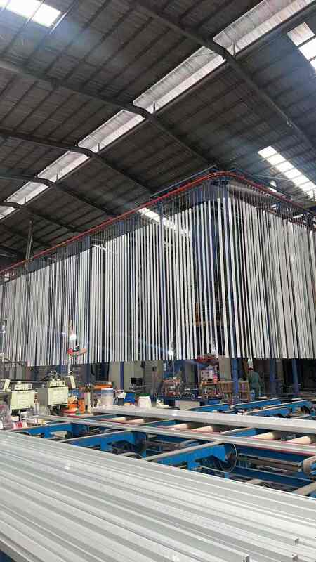 High-performance Booth Customized Every Month Capacity for Customers  Vertical Powder Coating Line for Aluminum Profiles