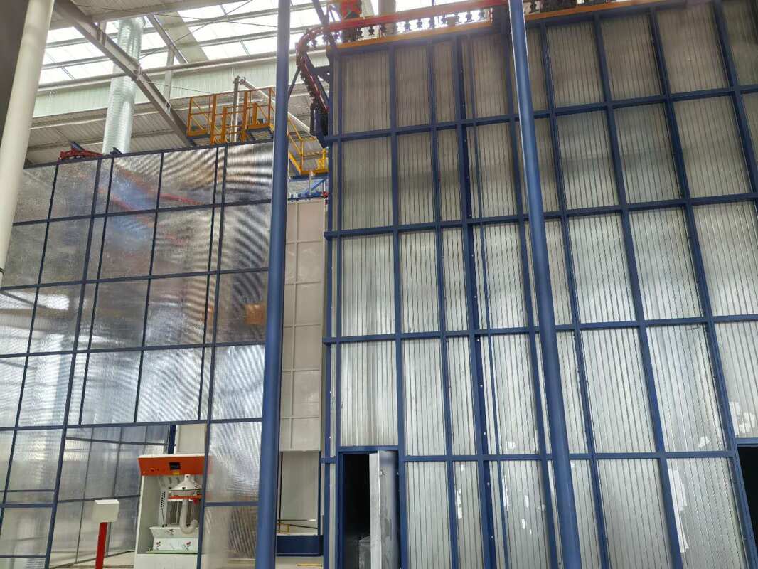 Electrostatic Spraying  Vertical Powder Coating Line High-performance for Aluminum Profiles
